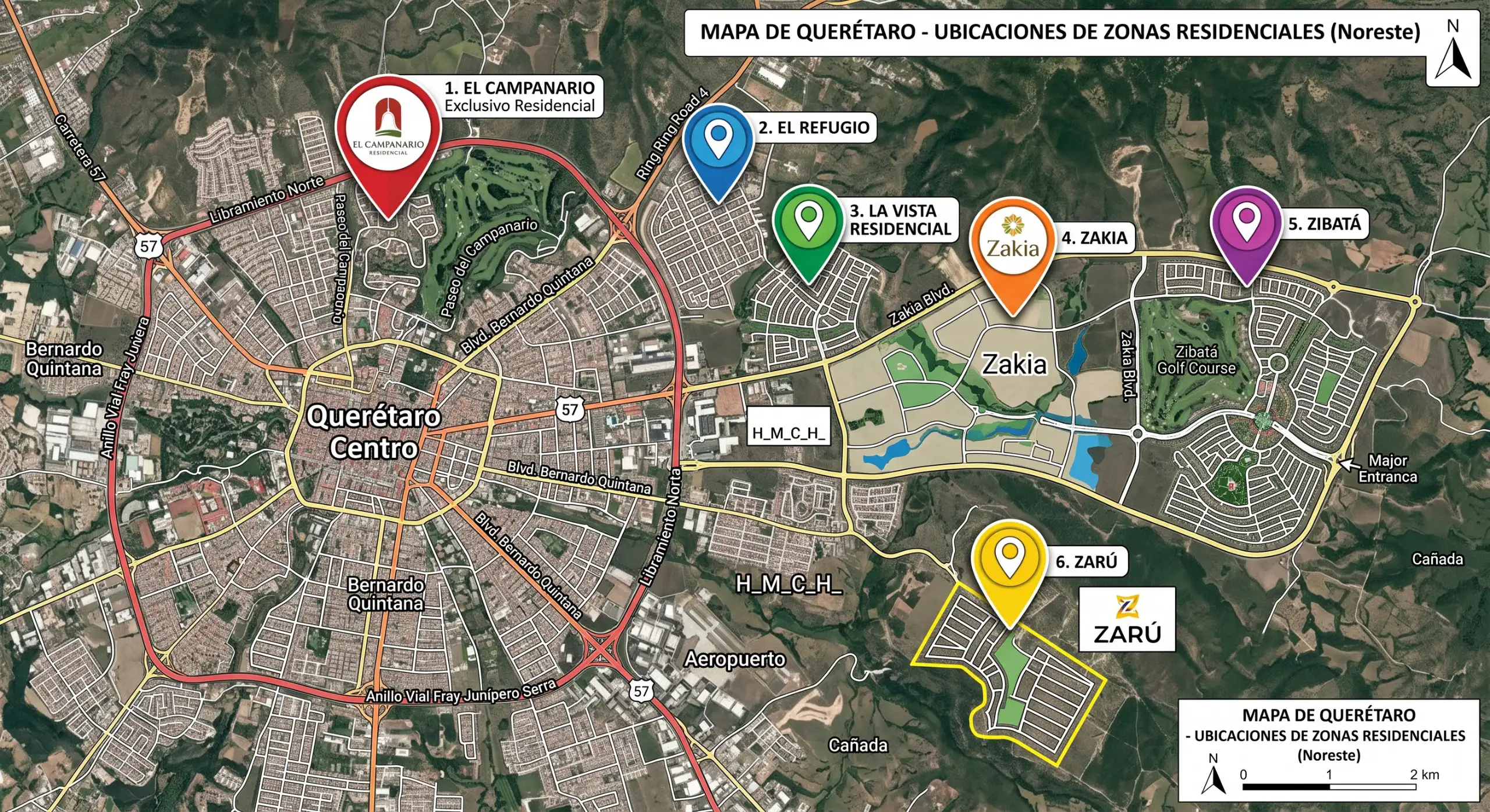 Mapa de Zonas Querétaro